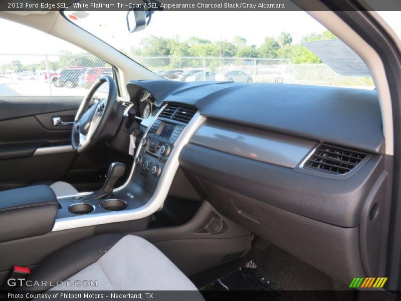 White Platinum Tri-Coat / SEL Appearance Charcoal Black/Gray Alcantara 2013 Ford Edge SEL