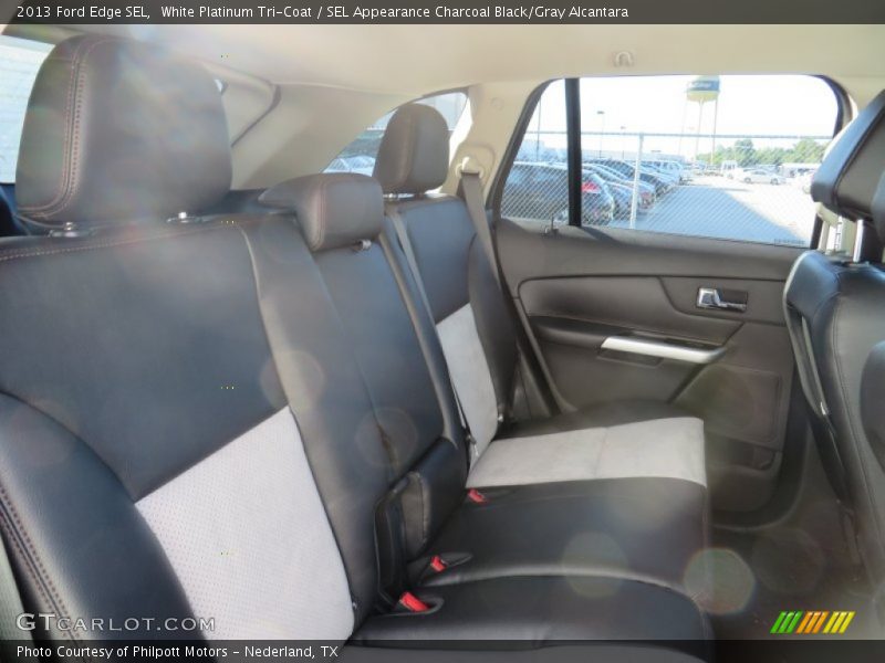 White Platinum Tri-Coat / SEL Appearance Charcoal Black/Gray Alcantara 2013 Ford Edge SEL