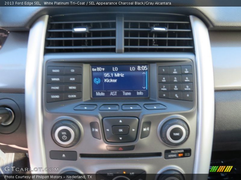 White Platinum Tri-Coat / SEL Appearance Charcoal Black/Gray Alcantara 2013 Ford Edge SEL