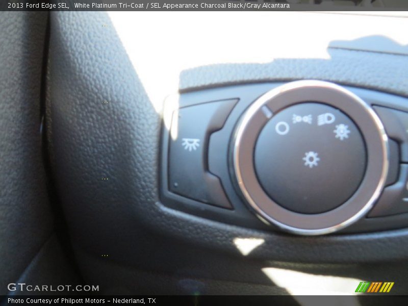 White Platinum Tri-Coat / SEL Appearance Charcoal Black/Gray Alcantara 2013 Ford Edge SEL