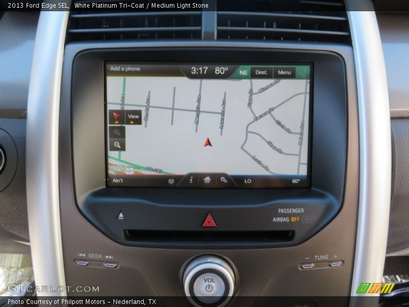 White Platinum Tri-Coat / Medium Light Stone 2013 Ford Edge SEL