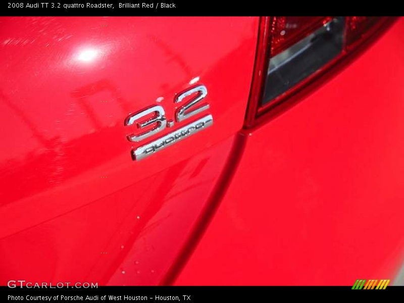 Brilliant Red / Black 2008 Audi TT 3.2 quattro Roadster