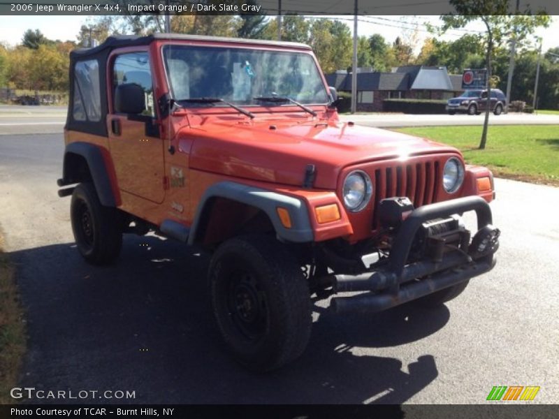 Impact Orange / Dark Slate Gray 2006 Jeep Wrangler X 4x4