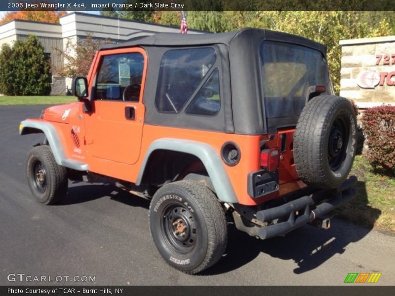 Impact Orange / Dark Slate Gray 2006 Jeep Wrangler X 4x4