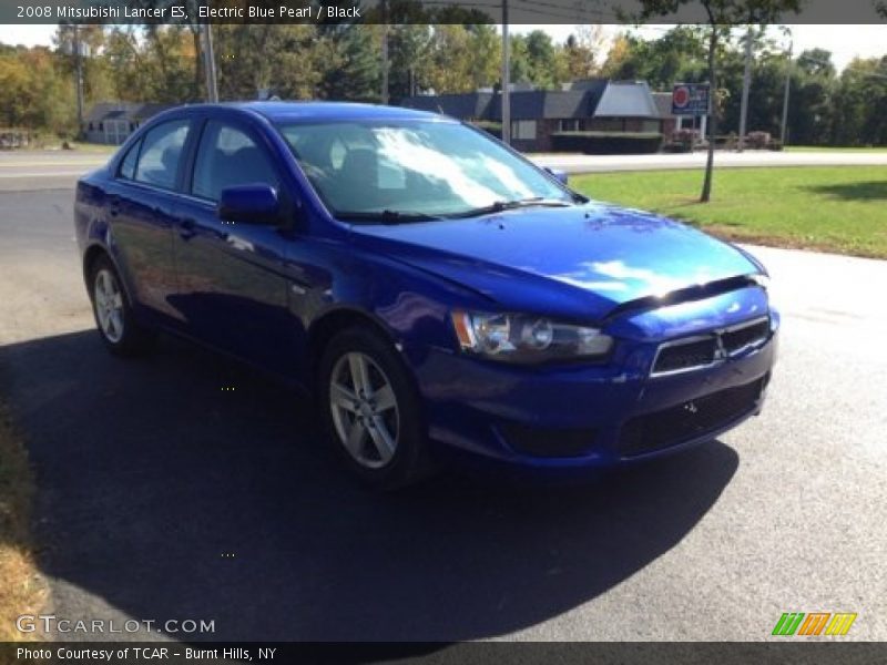 Electric Blue Pearl / Black 2008 Mitsubishi Lancer ES