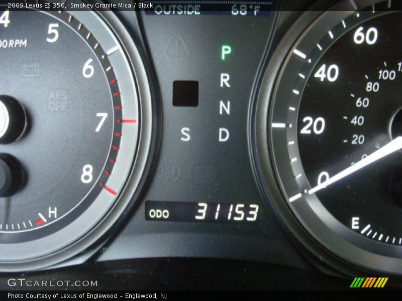 Smokey Granite Mica / Black 2009 Lexus ES 350