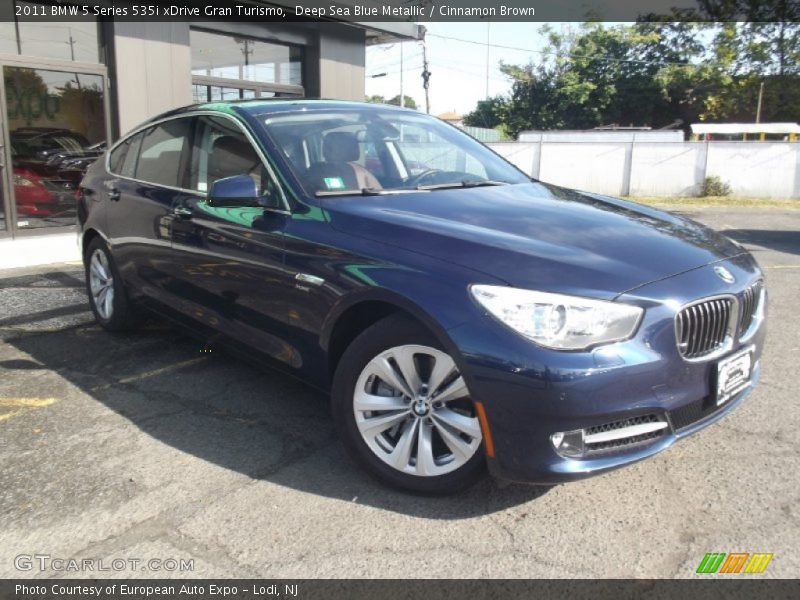 Deep Sea Blue Metallic / Cinnamon Brown 2011 BMW 5 Series 535i xDrive Gran Turismo