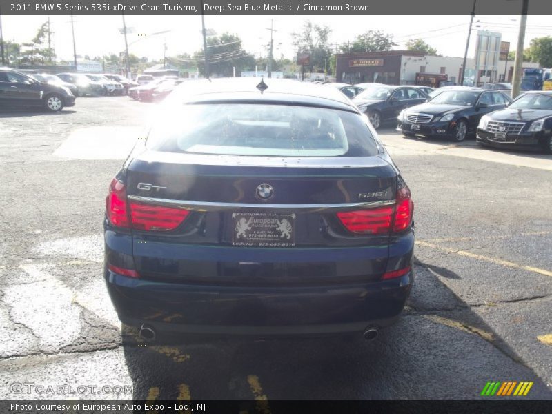 Deep Sea Blue Metallic / Cinnamon Brown 2011 BMW 5 Series 535i xDrive Gran Turismo