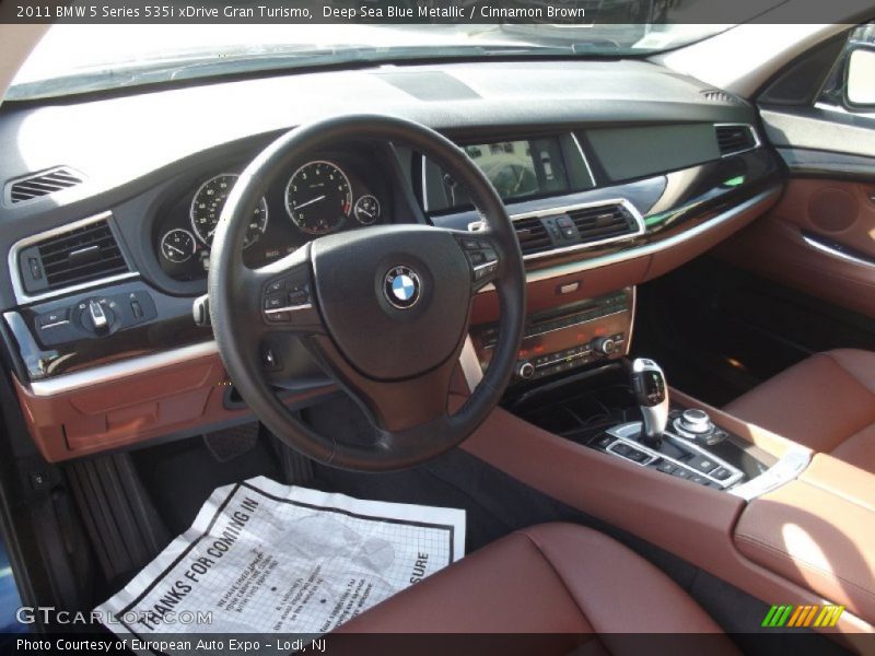 Deep Sea Blue Metallic / Cinnamon Brown 2011 BMW 5 Series 535i xDrive Gran Turismo