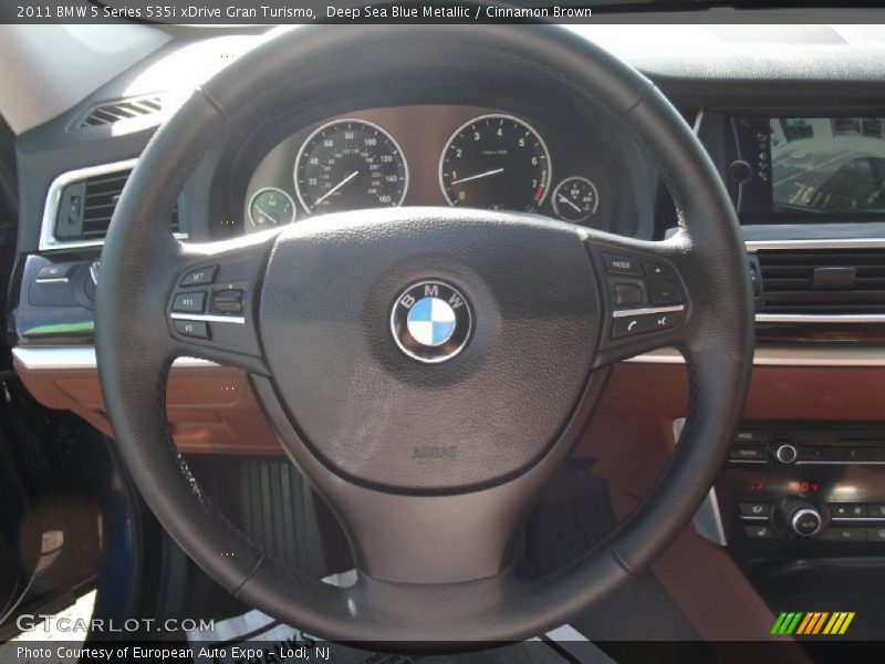 Deep Sea Blue Metallic / Cinnamon Brown 2011 BMW 5 Series 535i xDrive Gran Turismo