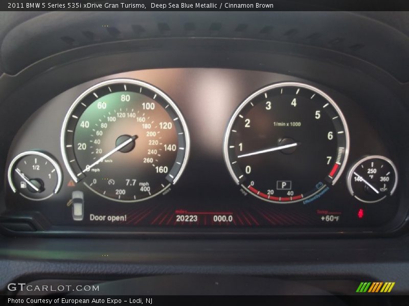 Deep Sea Blue Metallic / Cinnamon Brown 2011 BMW 5 Series 535i xDrive Gran Turismo