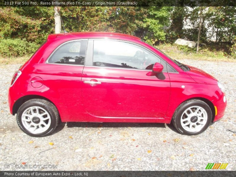 Rosso Brillante (Red Tri-Coat) / Grigio/Nero (Gray/Black) 2013 Fiat 500 Pop