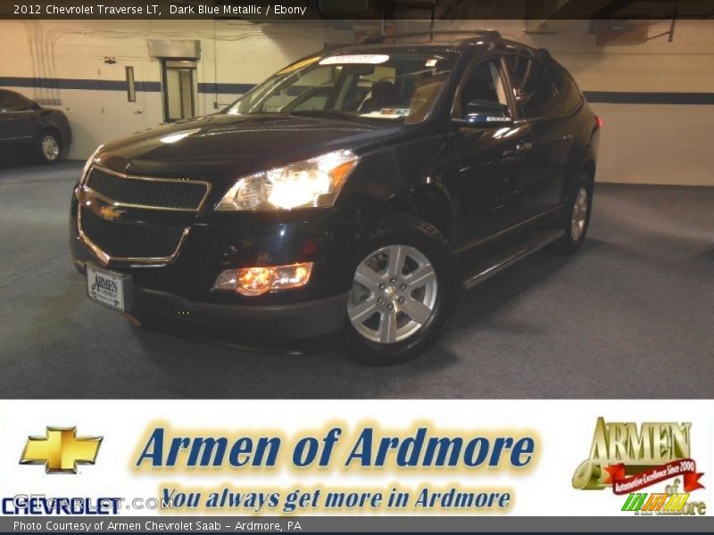 Dark Blue Metallic / Ebony 2012 Chevrolet Traverse LT