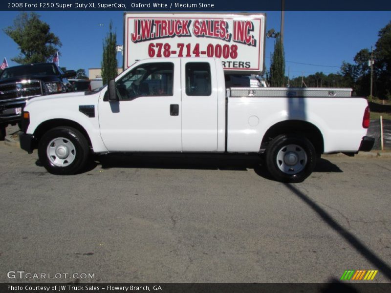 Oxford White / Medium Stone 2008 Ford F250 Super Duty XL SuperCab
