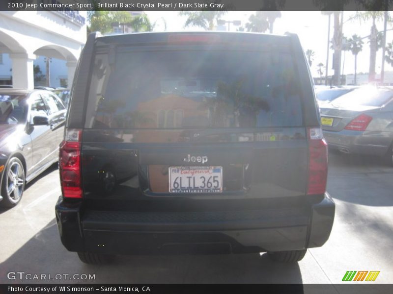 Brilliant Black Crystal Pearl / Dark Slate Gray 2010 Jeep Commander Sport