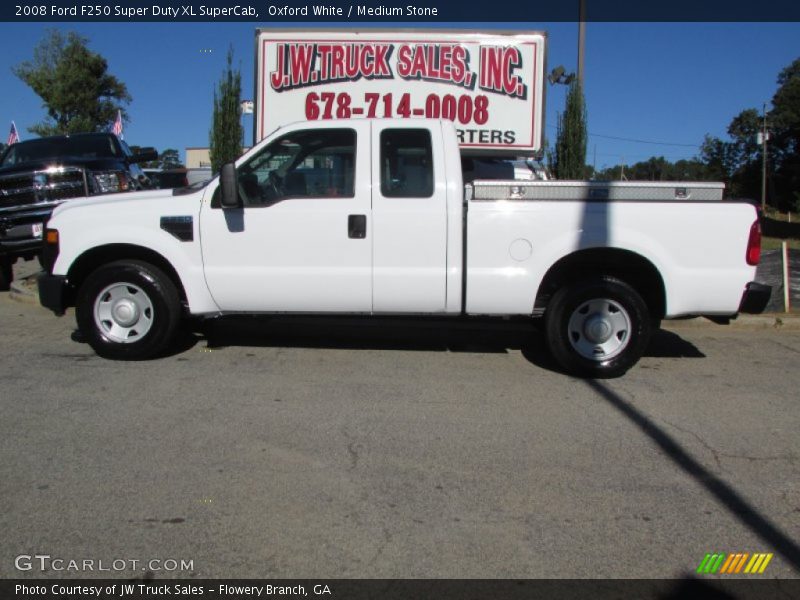 Oxford White / Medium Stone 2008 Ford F250 Super Duty XL SuperCab
