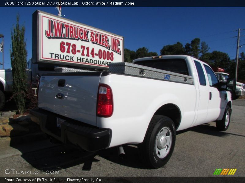 Oxford White / Medium Stone 2008 Ford F250 Super Duty XL SuperCab