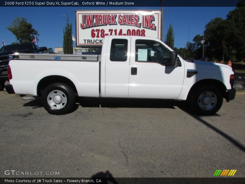 Oxford White / Medium Stone 2008 Ford F250 Super Duty XL SuperCab