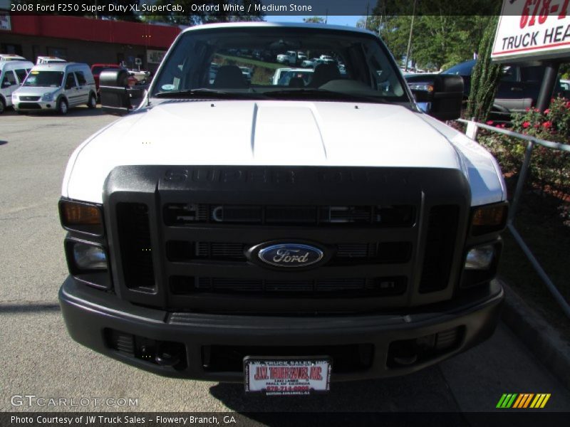 Oxford White / Medium Stone 2008 Ford F250 Super Duty XL SuperCab