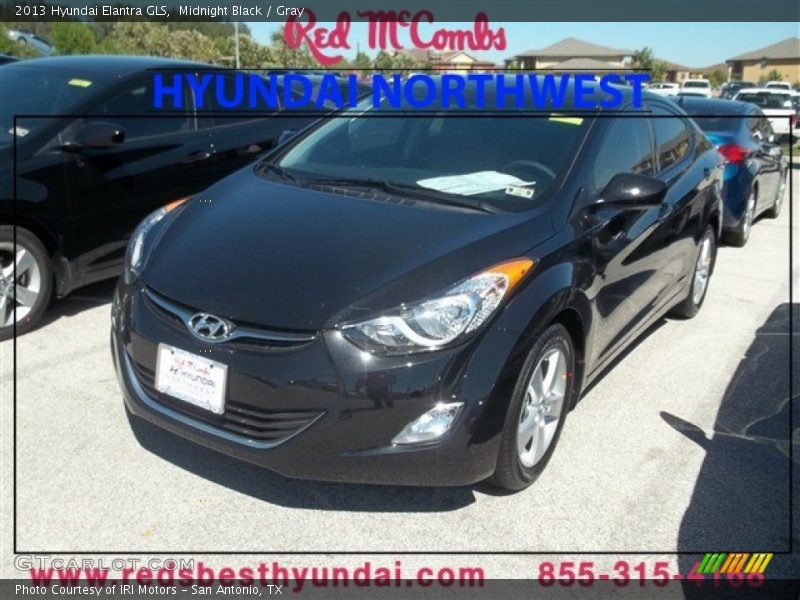 Midnight Black / Gray 2013 Hyundai Elantra GLS