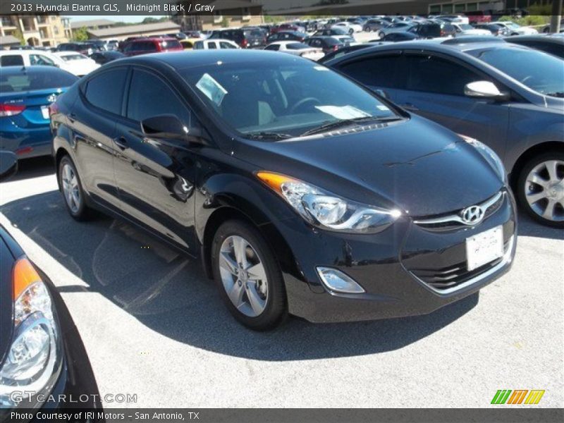 Midnight Black / Gray 2013 Hyundai Elantra GLS