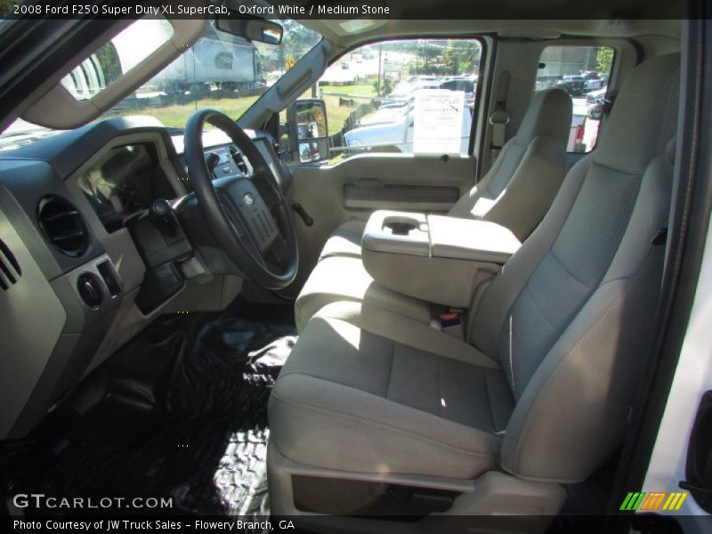 Oxford White / Medium Stone 2008 Ford F250 Super Duty XL SuperCab