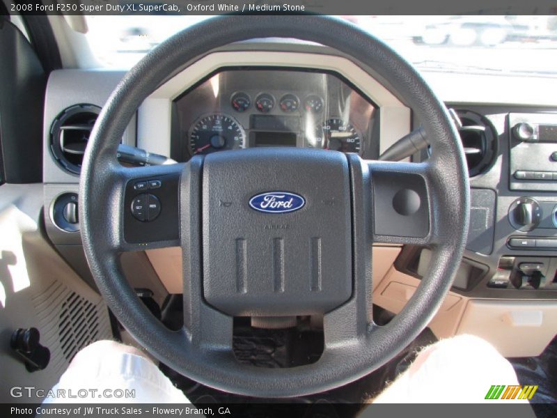 Oxford White / Medium Stone 2008 Ford F250 Super Duty XL SuperCab