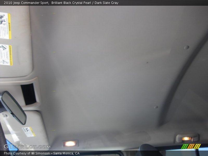 Brilliant Black Crystal Pearl / Dark Slate Gray 2010 Jeep Commander Sport