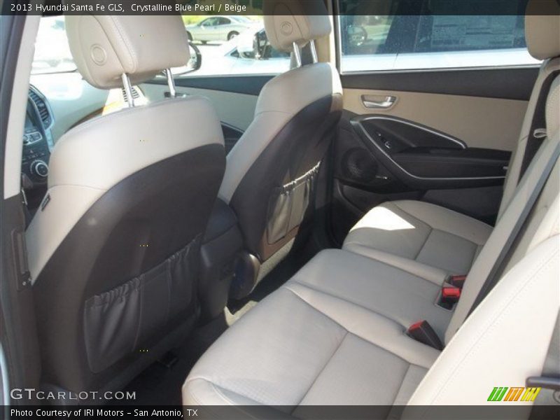 Crystalline Blue Pearl / Beige 2013 Hyundai Santa Fe GLS
