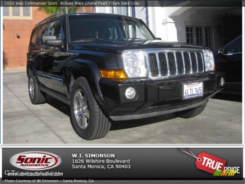 Brilliant Black Crystal Pearl / Dark Slate Gray 2010 Jeep Commander Sport