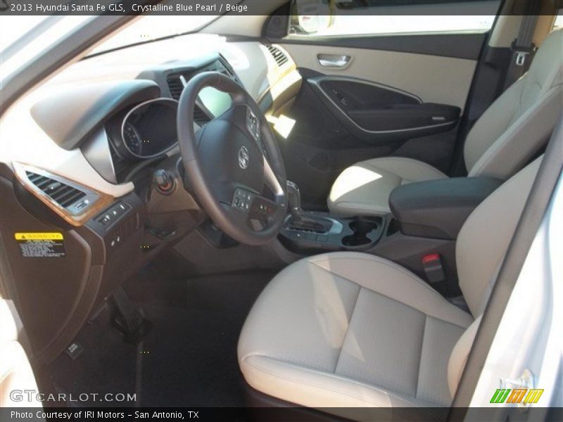 Crystalline Blue Pearl / Beige 2013 Hyundai Santa Fe GLS