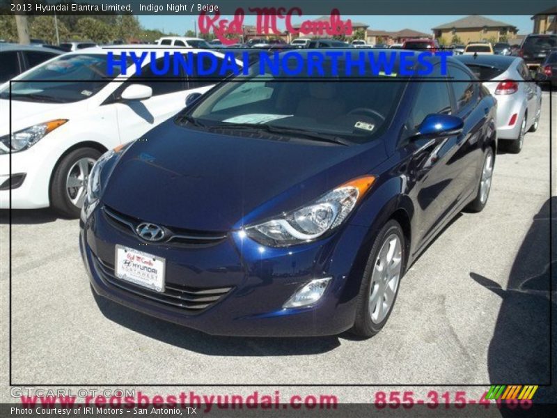 Indigo Night / Beige 2013 Hyundai Elantra Limited