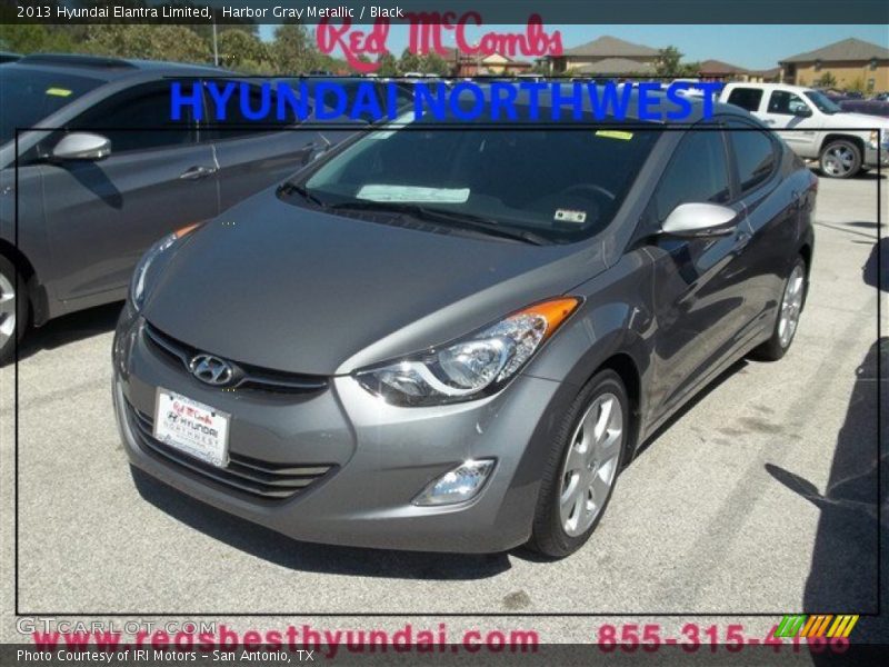 Harbor Gray Metallic / Black 2013 Hyundai Elantra Limited