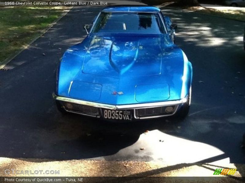 LeMans Blue / Dark Blue 1968 Chevrolet Corvette Coupe