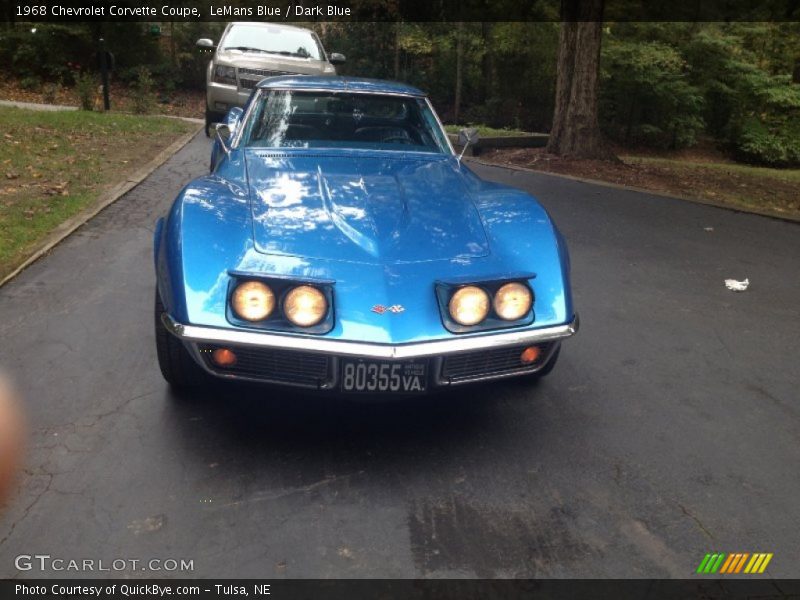 LeMans Blue / Dark Blue 1968 Chevrolet Corvette Coupe