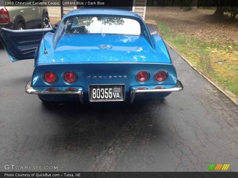 LeMans Blue / Dark Blue 1968 Chevrolet Corvette Coupe