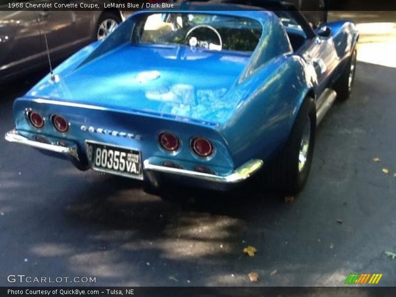 LeMans Blue / Dark Blue 1968 Chevrolet Corvette Coupe