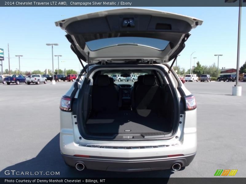 Champagne Silver Metallic / Ebony 2014 Chevrolet Traverse LTZ AWD