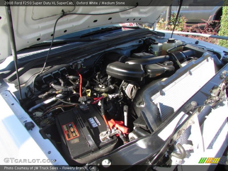 Oxford White / Medium Stone 2008 Ford F250 Super Duty XL SuperCab
