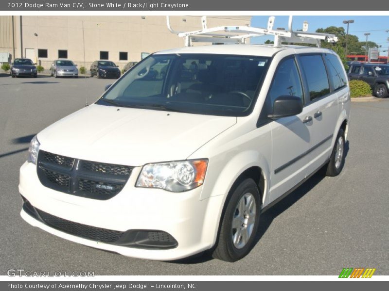 Stone White / Black/Light Graystone 2012 Dodge Ram Van C/V