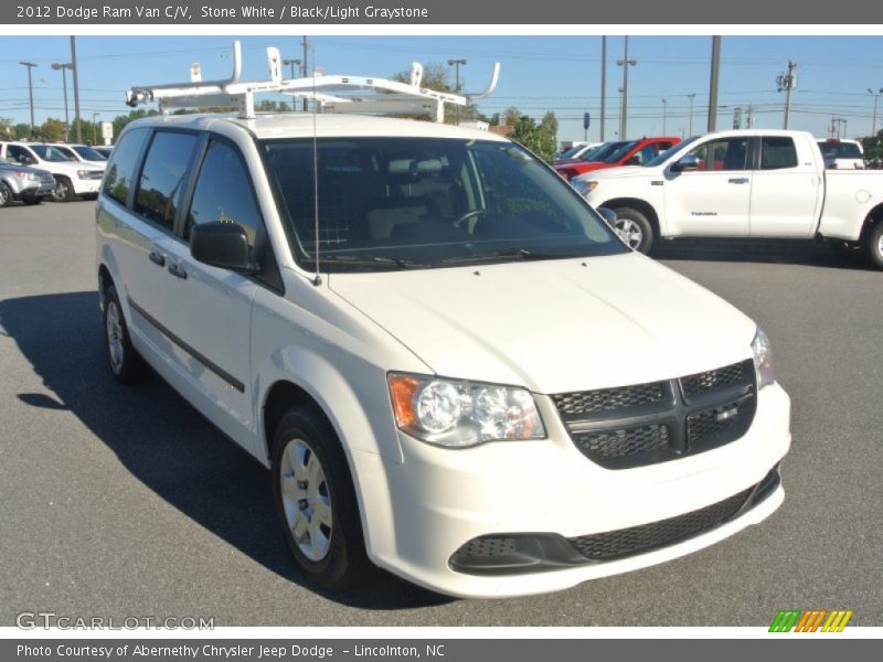 Stone White / Black/Light Graystone 2012 Dodge Ram Van C/V