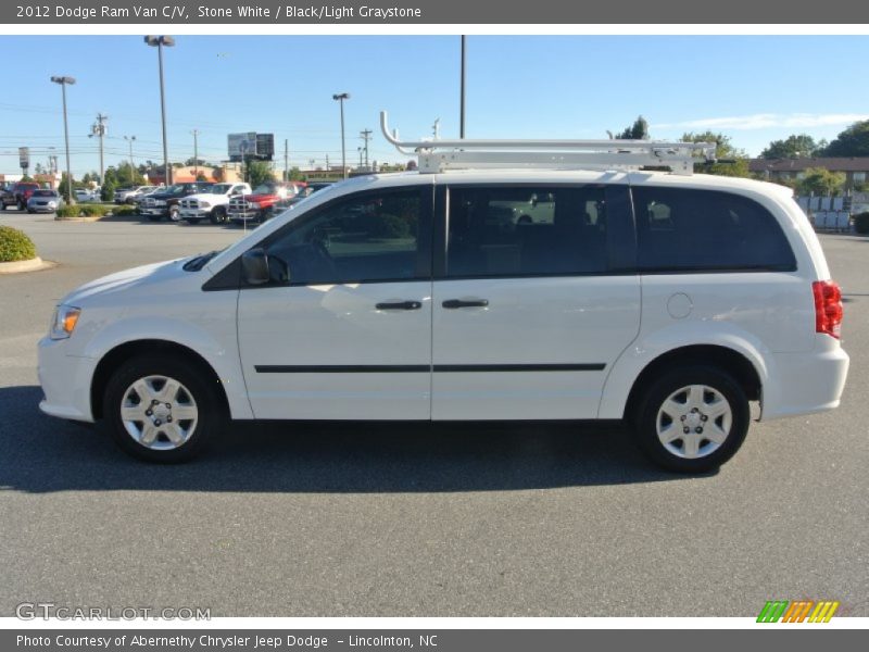 Stone White / Black/Light Graystone 2012 Dodge Ram Van C/V