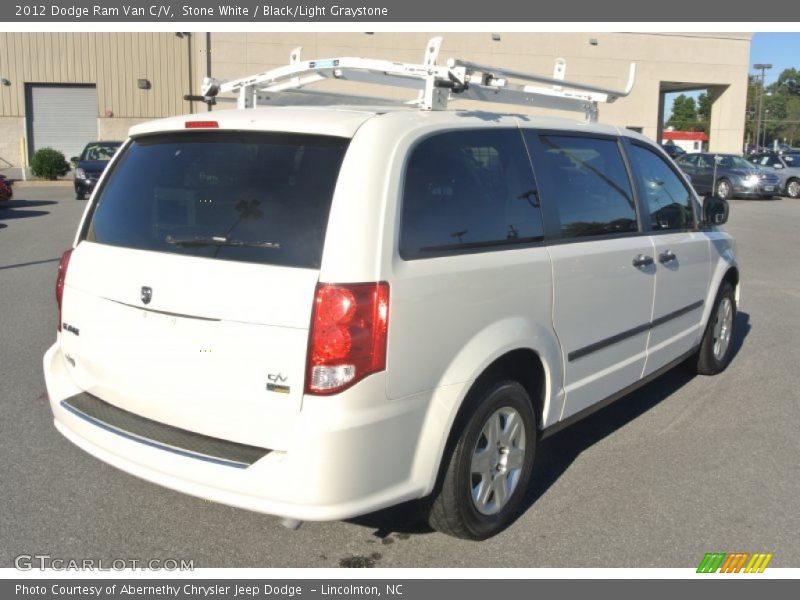 Stone White / Black/Light Graystone 2012 Dodge Ram Van C/V