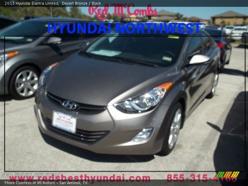 Desert Bronze / Black 2013 Hyundai Elantra Limited