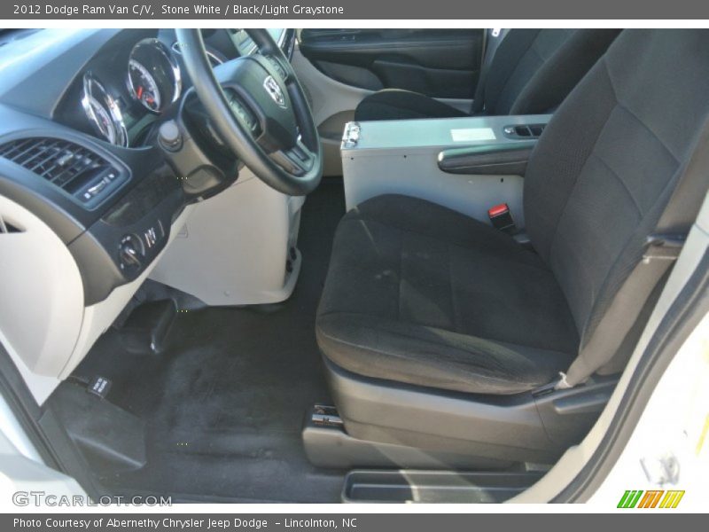 Stone White / Black/Light Graystone 2012 Dodge Ram Van C/V