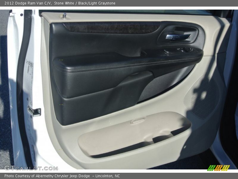 Stone White / Black/Light Graystone 2012 Dodge Ram Van C/V