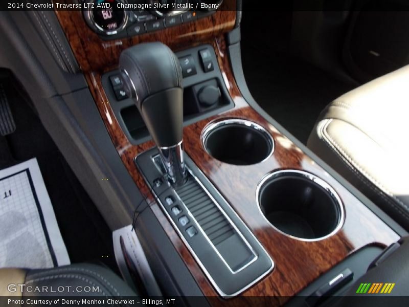 Champagne Silver Metallic / Ebony 2014 Chevrolet Traverse LTZ AWD