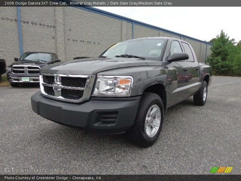 Mineral Gray Metallic / Dark Slate Gray/Medium Slate Gray 2008 Dodge Dakota SXT Crew Cab