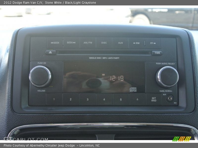 Stone White / Black/Light Graystone 2012 Dodge Ram Van C/V
