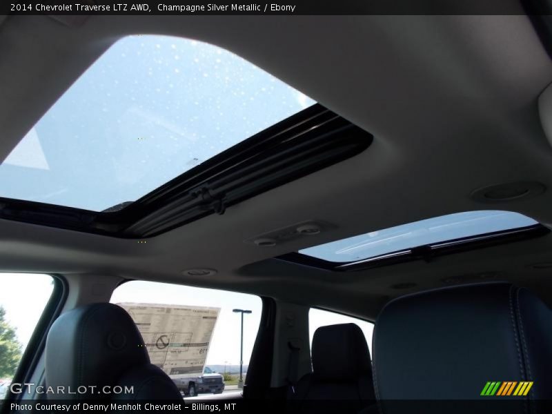 Champagne Silver Metallic / Ebony 2014 Chevrolet Traverse LTZ AWD